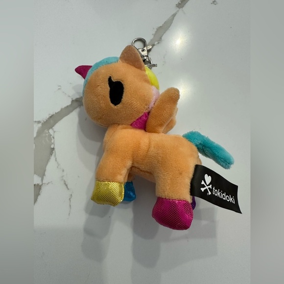 Tokidoki Plush Toy Keychain - Multicolour Unicorn - Picture 2 of 3